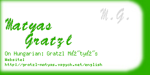 matyas gratzl business card